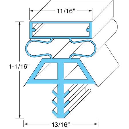 Kolpak Door Gasket - Lh, 32-3/8" X 77-1/2" For  - Part# Klp22515-1075 KLP22515-1075
